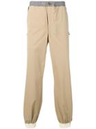 Digawel Contrast Side Stripe Track Pants - Neutrals