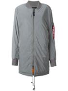 Alpha Industries Zipped Coat, Women's, Size: Small, Grey, Polyester/nylon