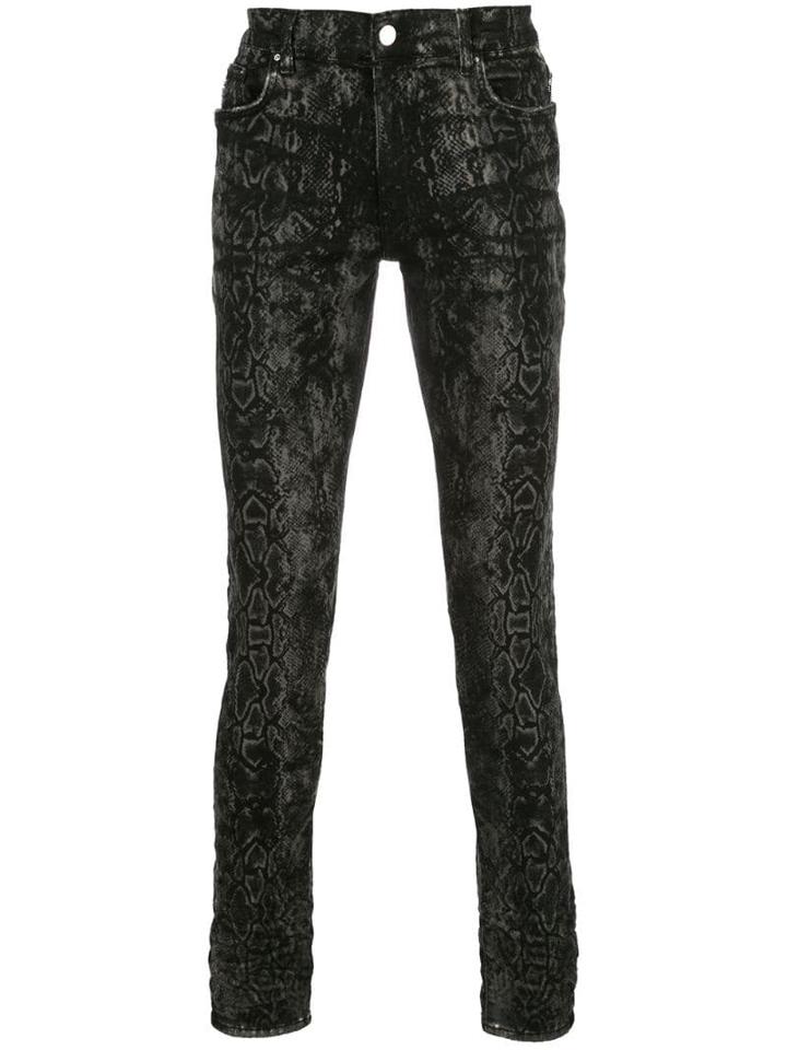 Amiri Python Print Skinny Jeans - Grey