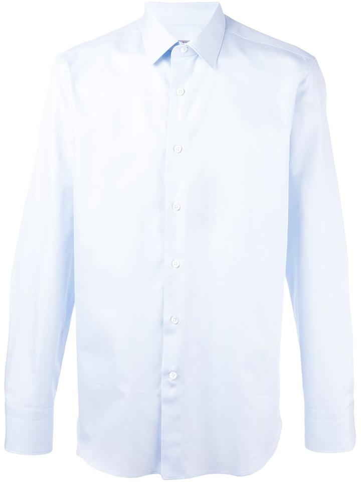 Canali Classic Shirt, Men's, Size: 39, Blue, Cotton