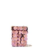 Paco Rabanne Oversized Round Sequin Mini Bag - Red