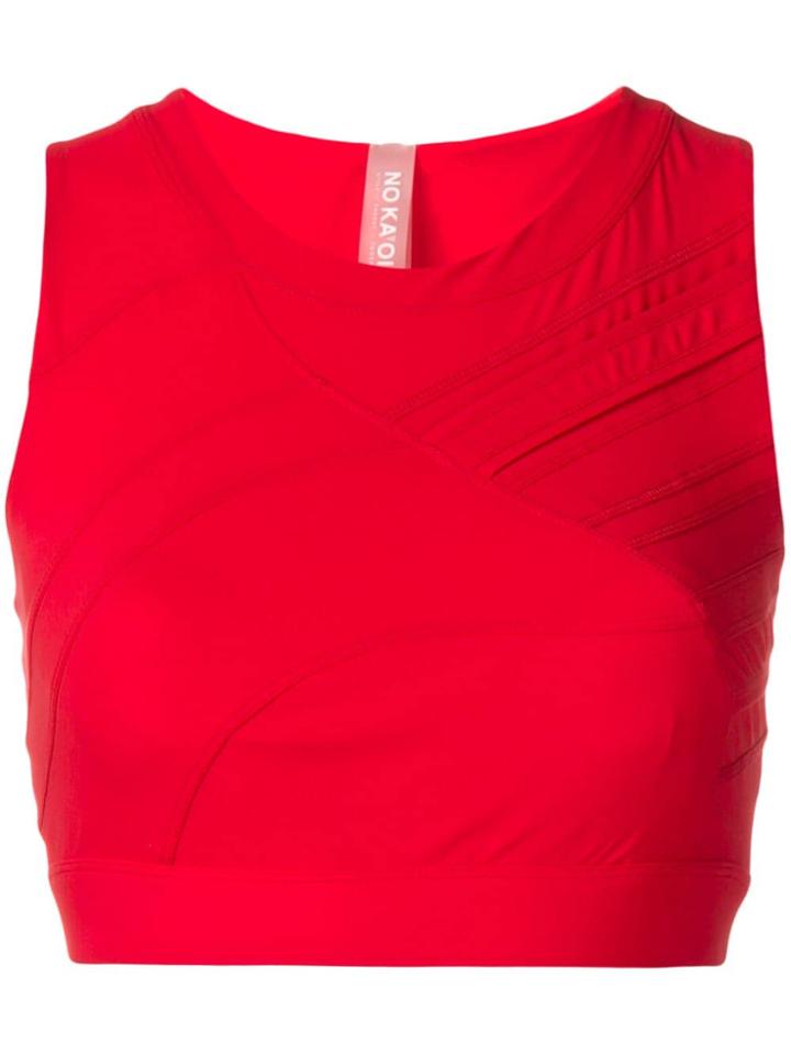 No Ka' Oi Cropped Tank Top - Red