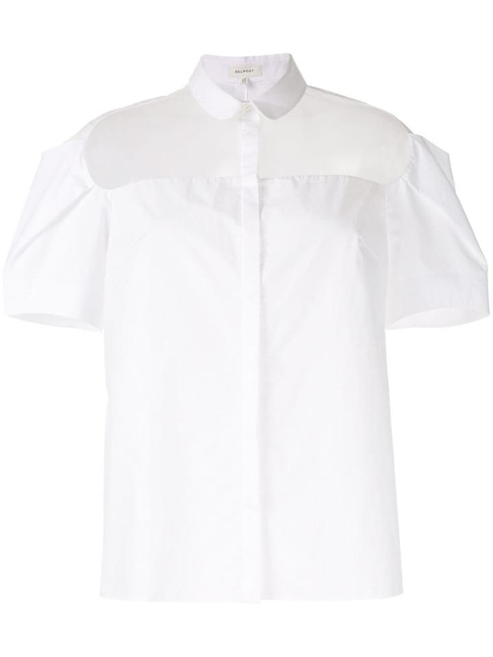 Delpozo Mesh Panel Shirt - White