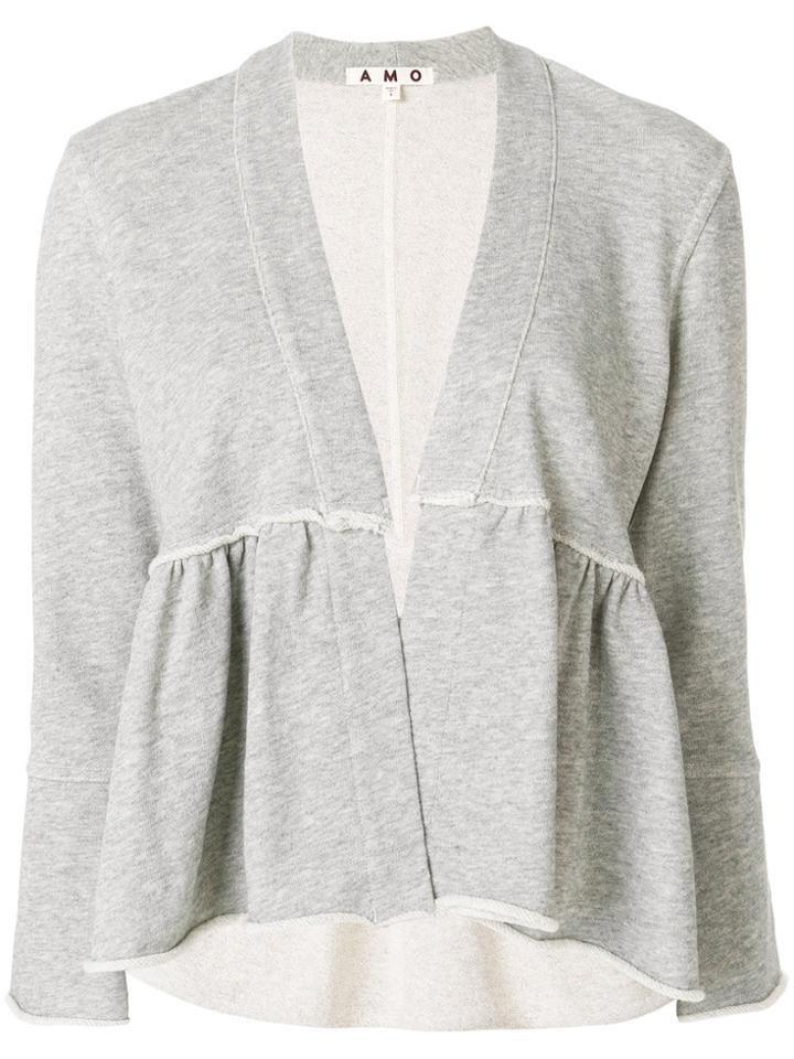 Amo Ruffled Jacket - Grey