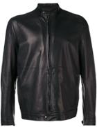 Salvatore Santoro Zipped Up Leather Jacket - Blue