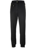 Moschino Zip Detail Track Pants, Women's, Size: 38, Black, Polyester/cotton/rayon/other Fibers