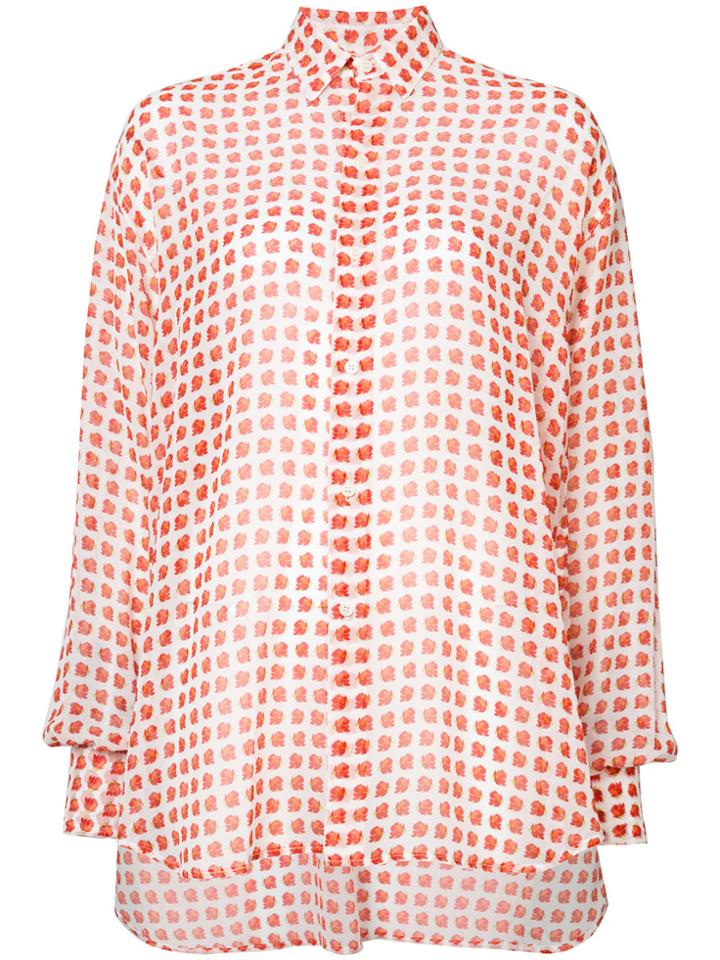 By. Bonnie Young Printed Button Down Shirt - White
