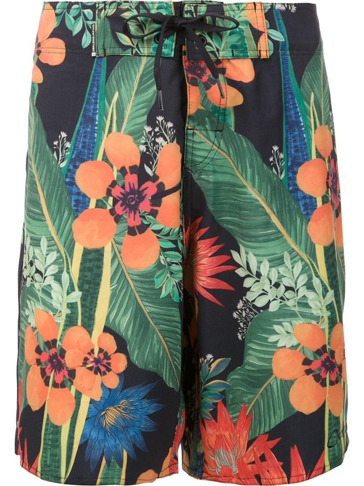 Osklen - 'flower Shop' Swim Shorts - Men - Polyester/spandex/elastane - 42, Black, Polyester/spandex/elastane