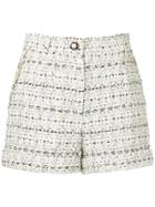 Edward Achour Paris Tweed Shorts - White