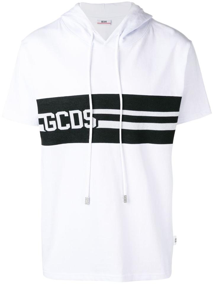 Gcds Hooded Logo T-shirt - White