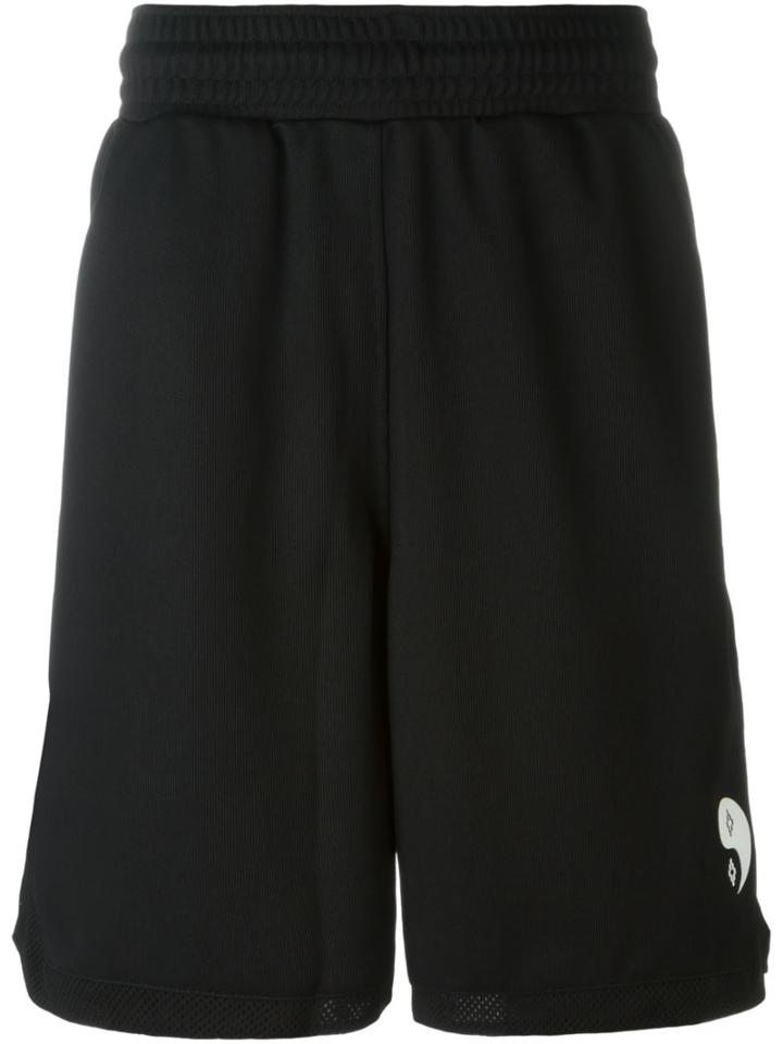 Marcelo Burlon County Of Milan 'pissis' Track Shorts, Men's, Size: Small, Black, Cotton