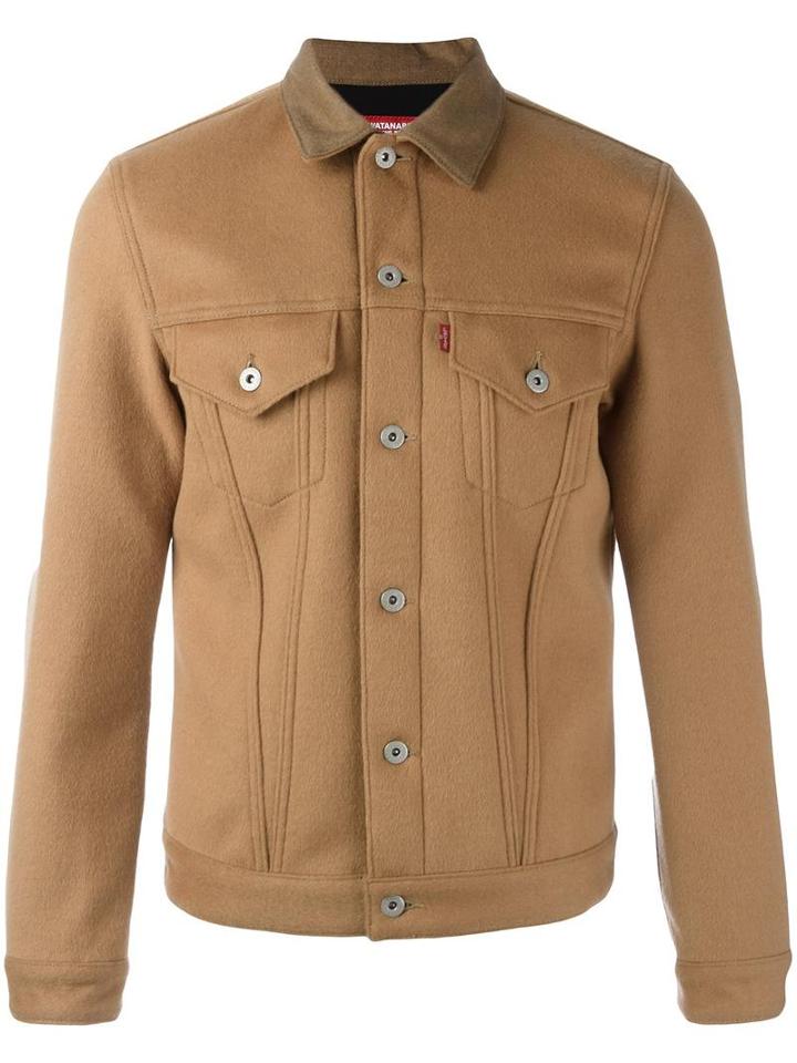 Junya Watanabe Comme Des Garçons Man Classic Collar Jacket, Men's, Size: Xl, Brown, Wool/cashmere/polyester/rayon