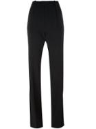 Joseph High-waisted Straight Trousers - Black