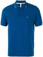 Sun 68 - Contrast Logo Polo Shirt - Men - Cotton/spandex/elastane - S, Blue, Cotton/spandex/elastane