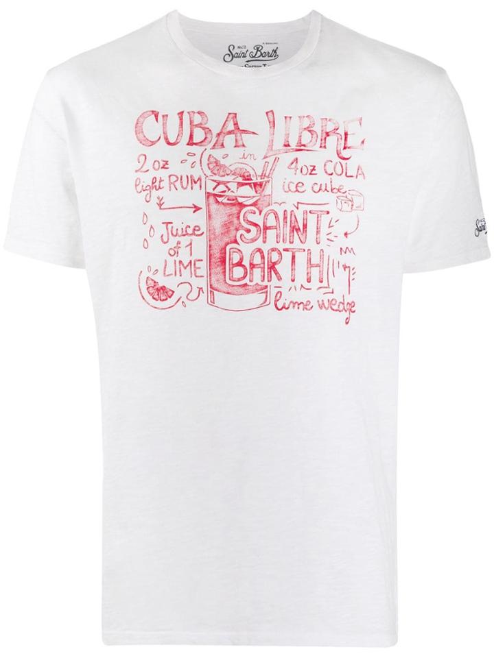 Mc2 Saint Barth Cuba Libra Print T-shirt - White