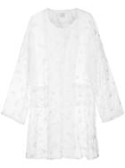 Ikumi Embroidered Sheer Jacket - White