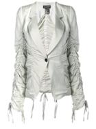 Ann Demeulemeester Ruched Design Blazer - Neutrals