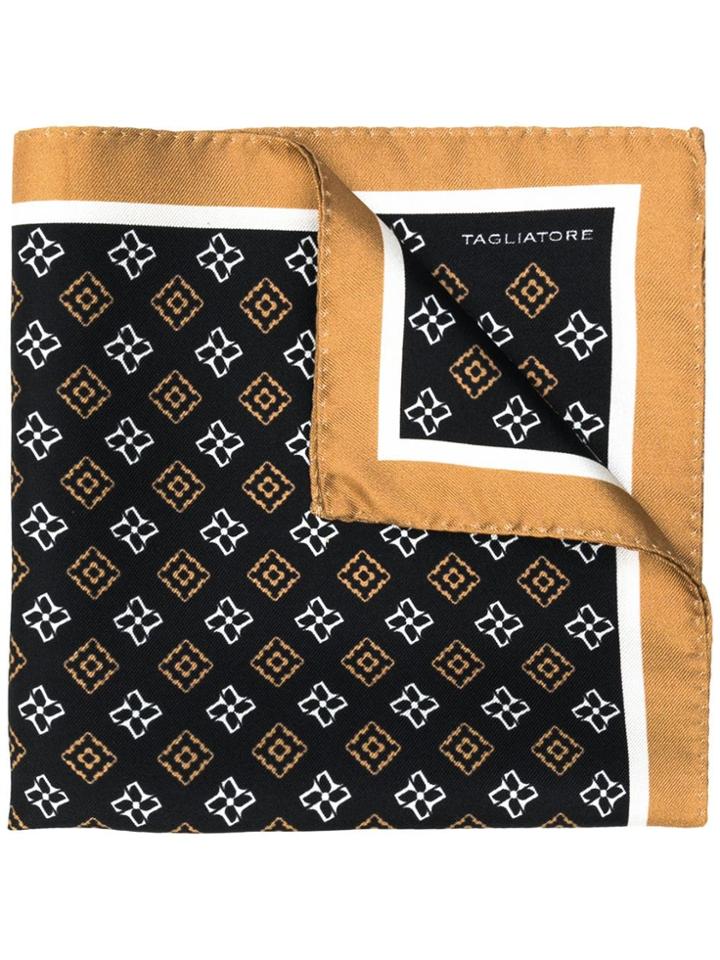 Tagliatore Paisley Pattern Pocket Scarf - Black