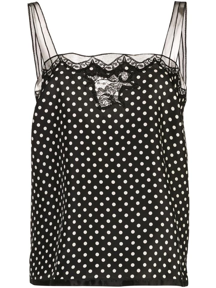 Marc Jacobs Polka Dot Cami Top - Black