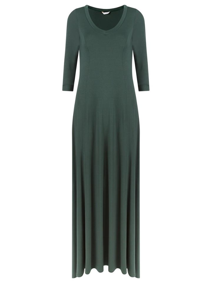 Lygia & Nanny V-neck Long Evening Dress - Green