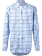 Canali Checked Print Shirt - Blue