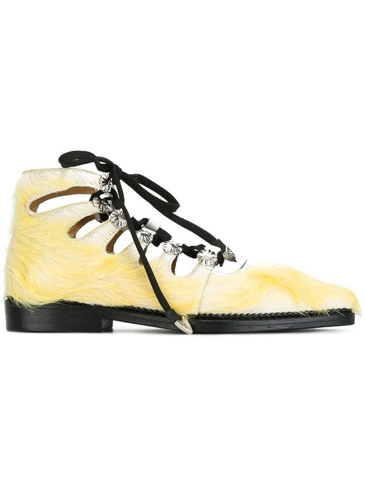 Toga Fur Lace-up Shoes