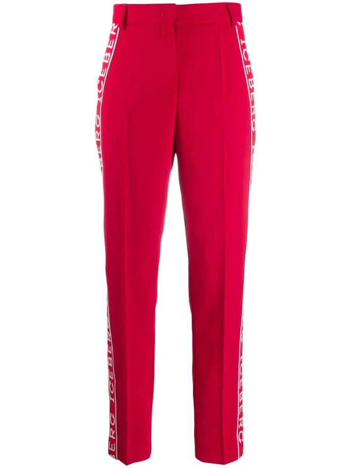 Iceberg Logo Trousers - Red