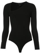 Cushnie Et Ochs Asymmetric Collar Bodysuit - Black