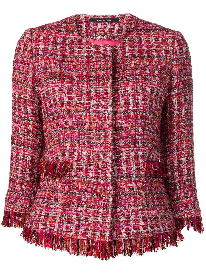 Tagliatore Short Tweed Jacket - Pink