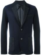 Lanvin Contrasting Two Button Jacket, Men's, Size: 52, Blue, Polyamide/spandex/elastane/viscose/virgin Wool