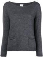 Liu Jo Boat Neck Sweater - Grey
