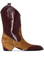 Manu Atelier Deniz 45mm Panelled Cowboy Boots - Brown