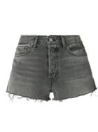Grlfrnd - Raw Hem Denim Shorts - Women - Cotton - 29, Grey, Cotton