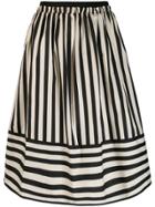 Twin-set Striped A-line Skirt - Neutrals