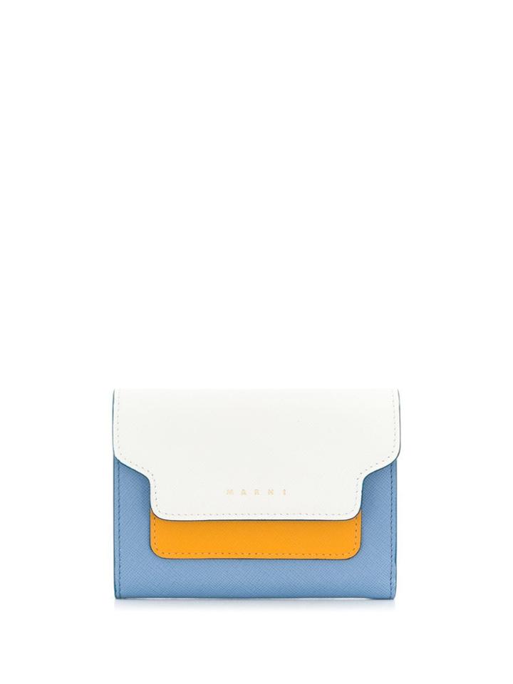 Marni Colour Block Compact Wallet - Blue