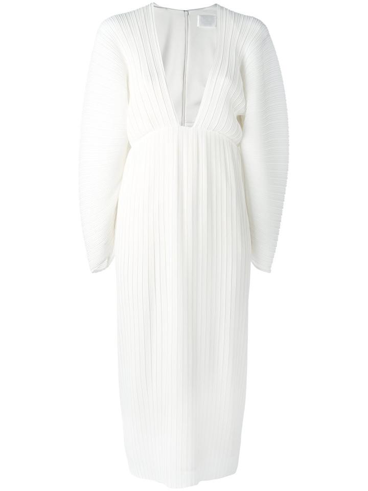Solace - Philipa Pleated Dress - Women - Polyester - 8, Women's, White, Polyester
