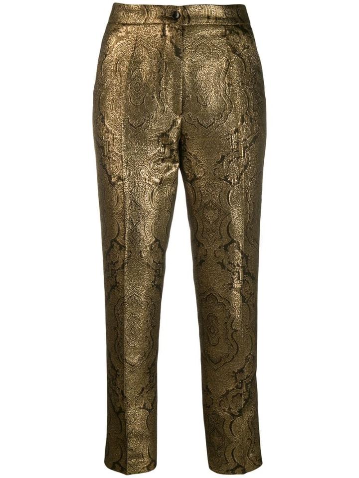 Etro Metallic Finish Trousers - Gold