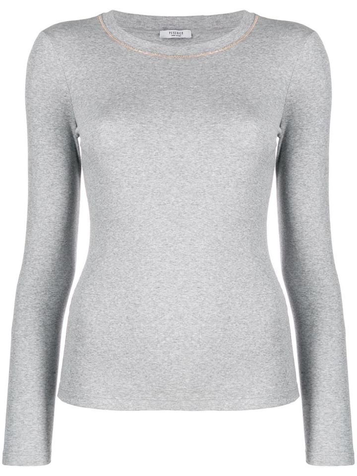 Peserico Ribbed Sweatshirt - Grey
