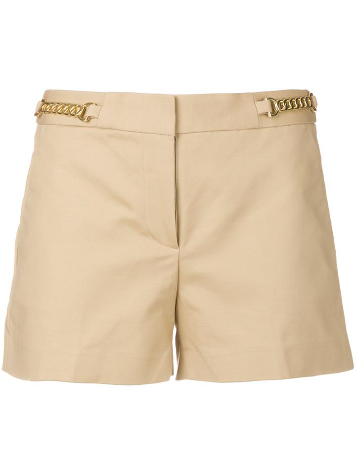Michael Michael Kors Chain Trim Tailored Shorts - Nude & Neutrals