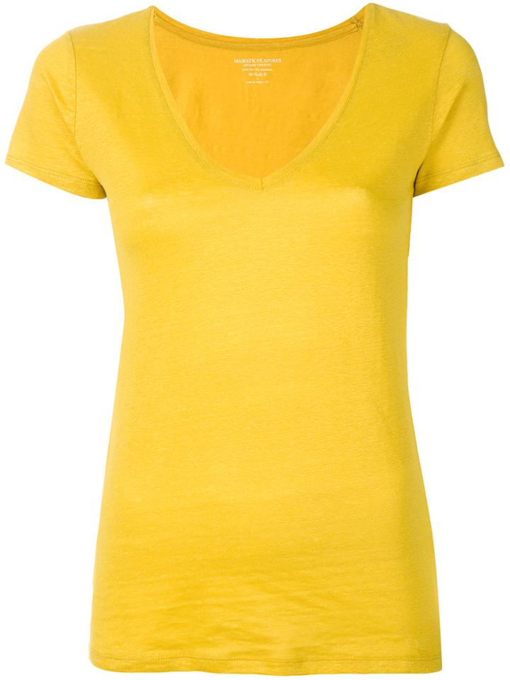 Majestic Filatures V-neck Tee - Yellow & Orange