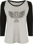 Xaa Owl Print Sweatshirt, Women's, Size: G, Grey, Cotton