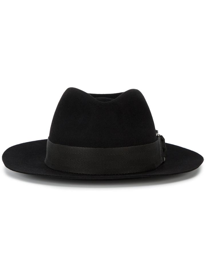 Maison Michel Rico Fedora Hat - Black