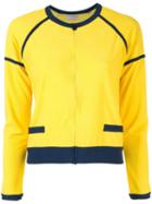 Chanel Pre-owned Contrast Bomber Jacket - Yellow