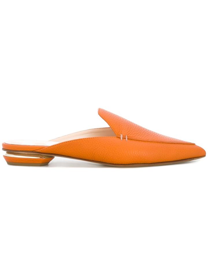 Nicholas Kirkwood 18mm Beya Flat Mules - Yellow & Orange