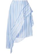 Nina Ricci Striped Asymmetric Skirt - Blue