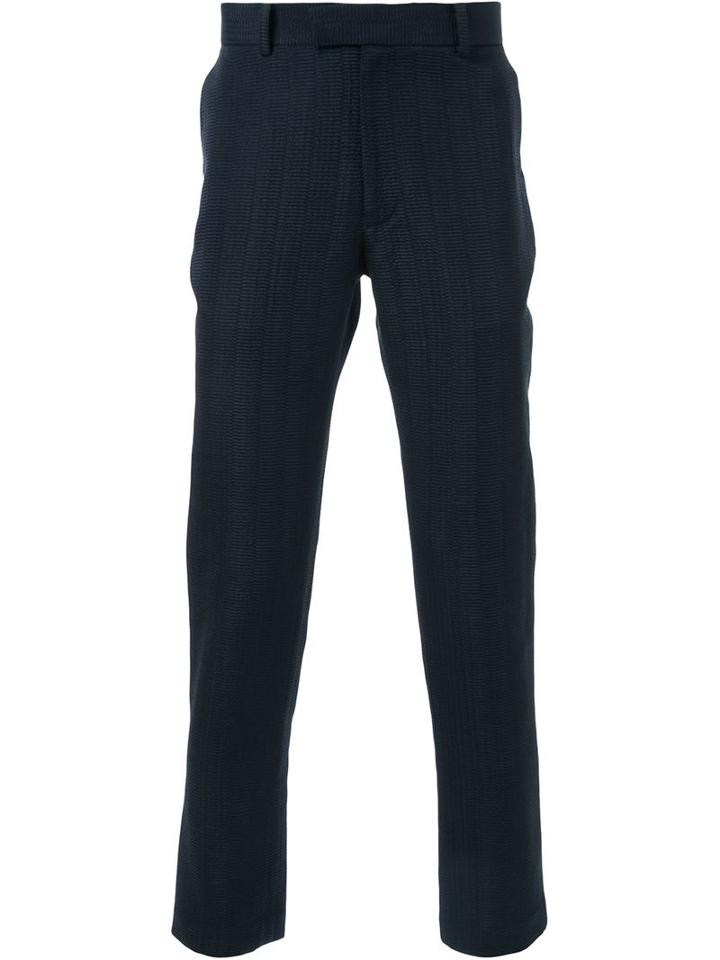 Strateas Carlucci Textured Slim Fit Trousers