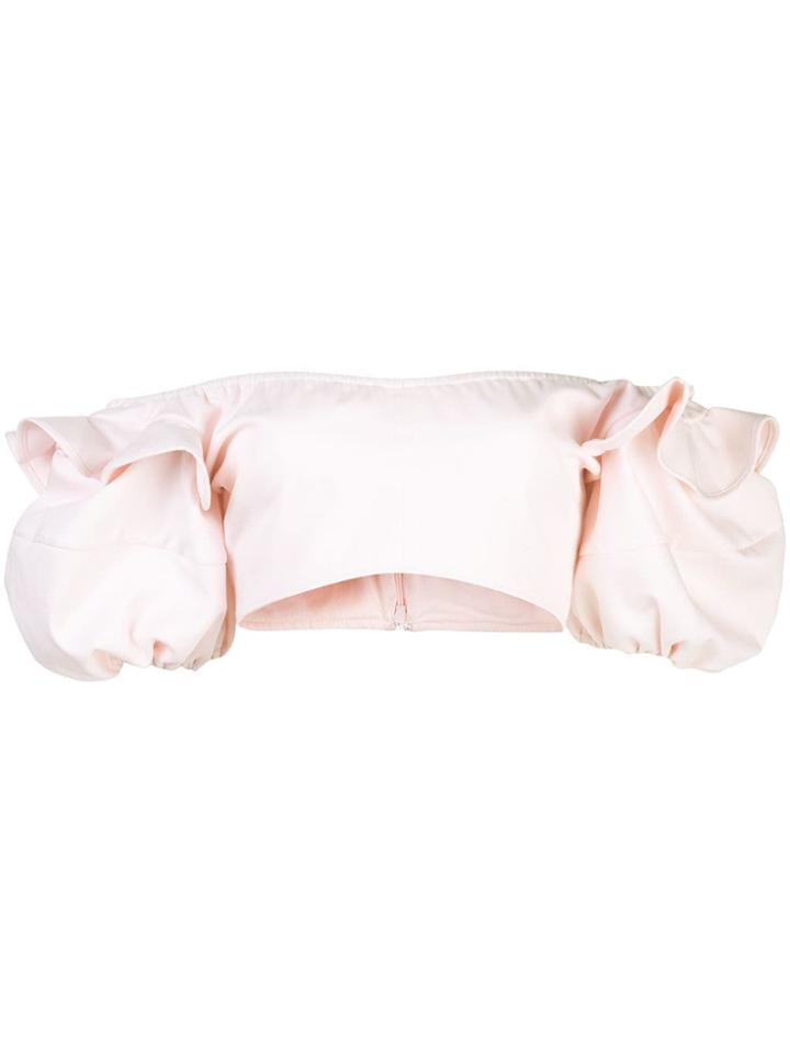 Ellery Hilaria Cotton Cropped Top - Pink