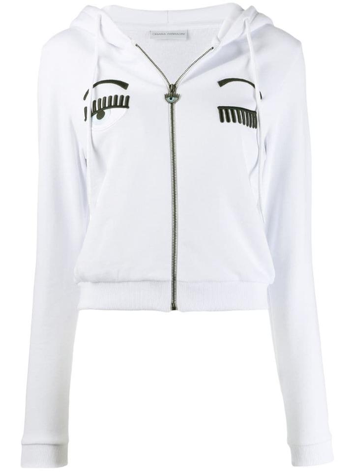 Chiara Ferragni Flirting Zipped Hoodie - White