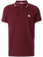 Moncler Tri-stripe Trim Polo Shirt - Pink & Purple