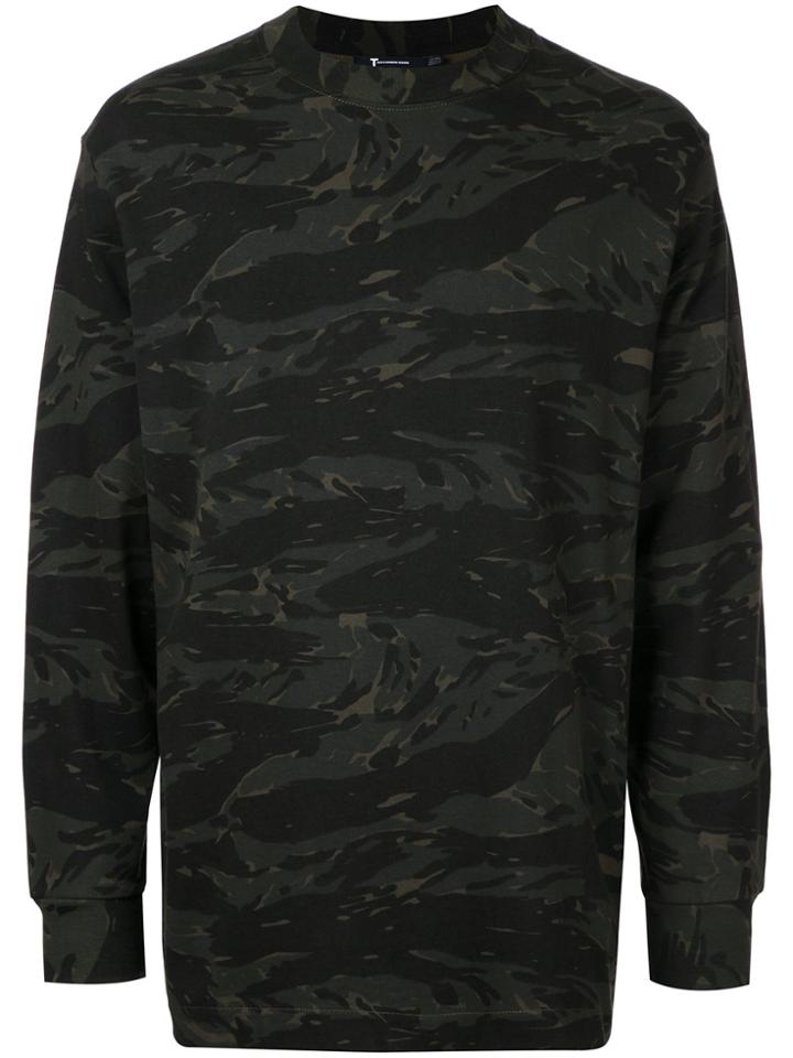 T By Alexander Wang Camouflage Print Sweatshirt - Green
